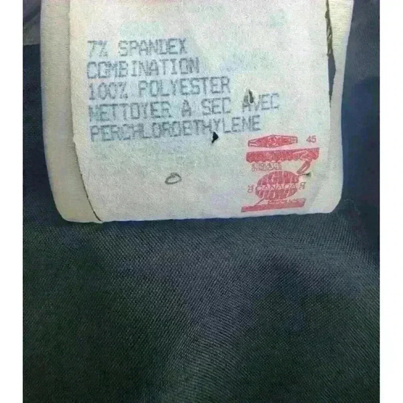 Joseph Ribkoff Black Bodycon Knit Dress Gold Diagonal Blocking Size 8 Vintage - Picture 8 of 10